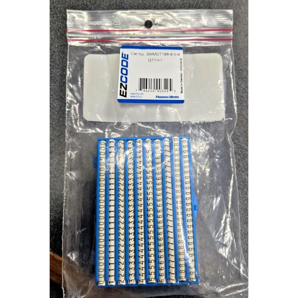 EZ Code Pocket Pack Wire Markers SMMDT 196-9-0-9 Dispenser with 500 White SMS19